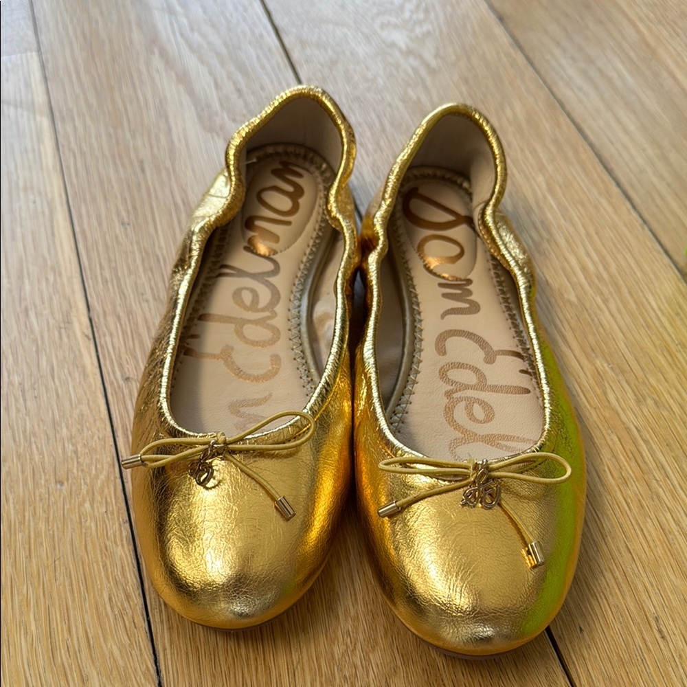 Sam Edelman Shiny Gold Felicia Flats